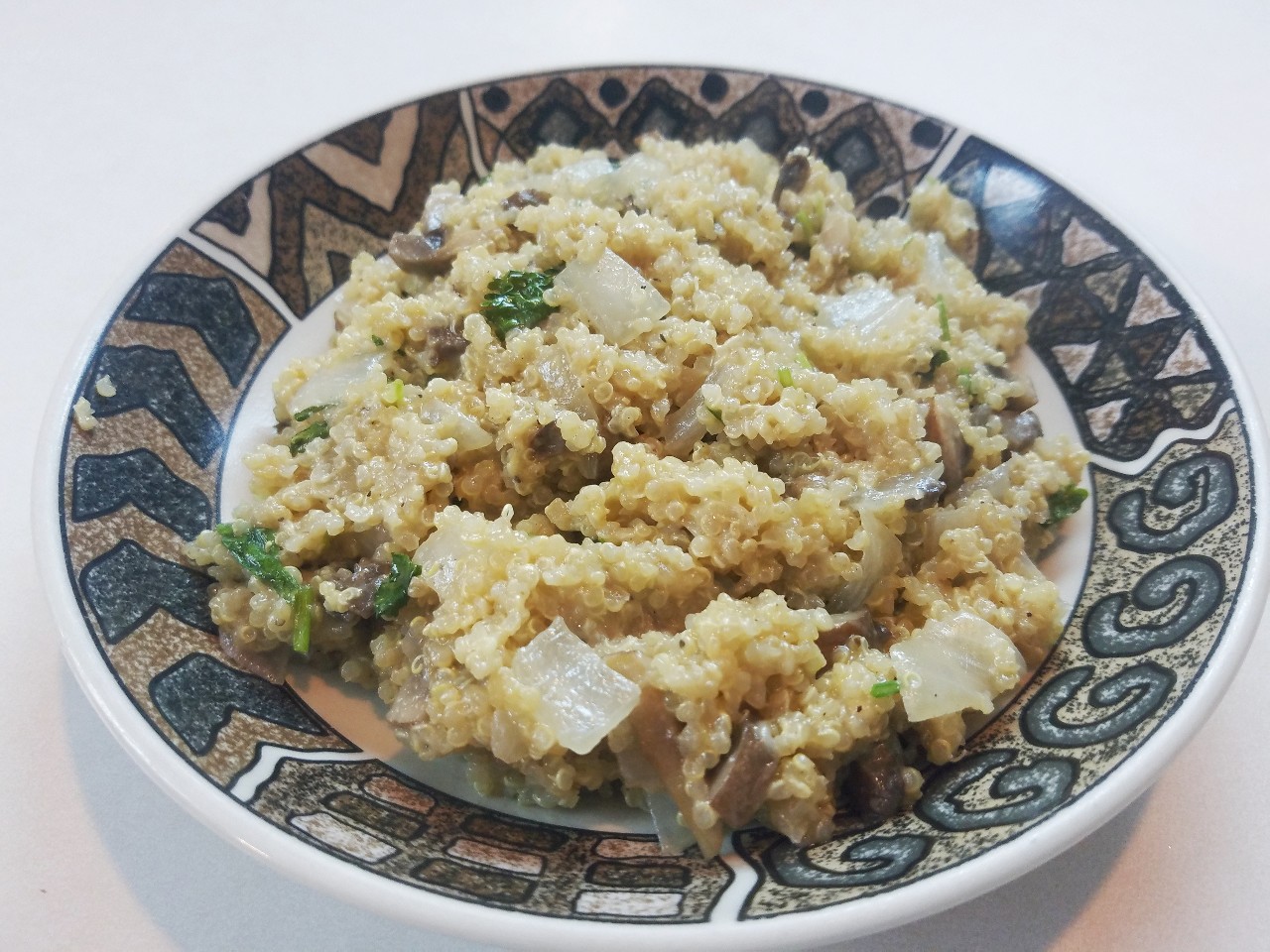 Quinoa with Onions and Mushrooms SpiceGnome